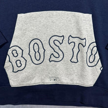 Load image into Gallery viewer, Nike MLB Boston Red Sox Baseball Spellout Graphic Navy Blue Grey Hoodie