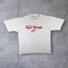 Load image into Gallery viewer, Vintage 90s Detroit Red Wings T Shirt XL Bulletin Single Stitch NHL Hockey White