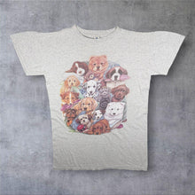 Load image into Gallery viewer, Vintage 90's Katz Dog Puppy Pet Animal Longline Graphic Grey Cotton T-Shirt