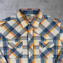 Load image into Gallery viewer, Vintage Wrangler Western Cowboy Multi Check Long Sleeve Popper Shirt