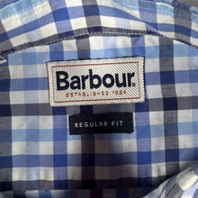 Load image into Gallery viewer, Barbour "Regular Fit" Blue Black White Check Cotton Long Sleeve Button-Down Shirt