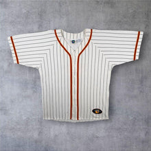 Load image into Gallery viewer, Vintage Universal Studios "Hollywood" Tourist Graphic Pinstripe Cotton Baseball Jersey