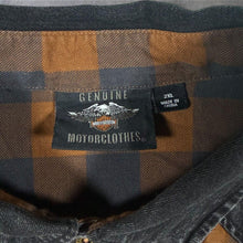 Load image into Gallery viewer, Harley Davidson MotorClothes Shirt Mens 2XL Plaid Denim Biker Graphic Back XXL