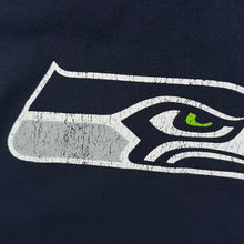 Load image into Gallery viewer, NFL Team Apparel Seattle Seahawks Football Graphic Navy Blue Hoodie