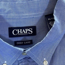 Load image into Gallery viewer, Early 00's Chaps Embroidered Mini Crest Logo Micro Check Short Sleeve Button-Up Cotton Shirt