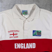 Load image into Gallery viewer, Vintage IRB Rugby World Cup 2003 "England" Short Sleeve White Polo Shirt