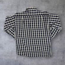 Load image into Gallery viewer, Vintage Louis Feraud Classic Black White Plaid Check Long Sleeve Cotton Shirt