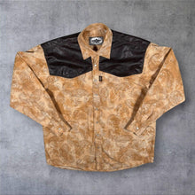 Load image into Gallery viewer, Vintage Stars & Stripes Cowboy Western Paisley Patterned Long Sleeve Popper Shirt
