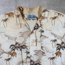 Load image into Gallery viewer, Vintage Hawaiian Tropical Pattern Cream Beige Cotton Short Sleeve Shirt