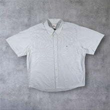 Load image into Gallery viewer, Vintage Lacoste Blue White Grid Check Short Sleeve Cotton Button-Down Shirt