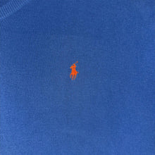 Load image into Gallery viewer, Early 00's Polo Ralph Lauren 100% Pima Cotton Blue V-Neck Knit Jumper