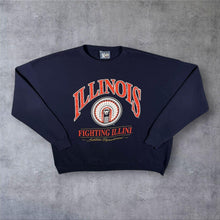 Load image into Gallery viewer, Vintage Lee Sport NCAA Illinois Fighting Illini College Navy Blue Sweatshirt