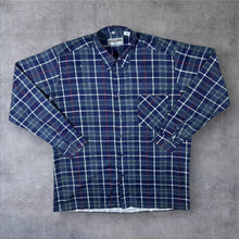 Load image into Gallery viewer, Vintage Southwest Castle Tartan Plaid Check Cotton Long Sleeve Flannel Shirt