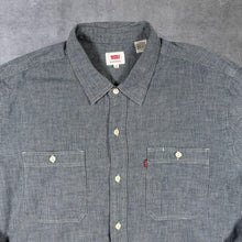 Load image into Gallery viewer, Levi's Classic Grey White Micro Striped Long Sleeve Cotton Shirt