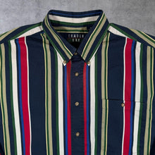 Load image into Gallery viewer, Vintage Trader Bay Bold Multi Striped Long Sleeve Cotton Button-Down Shirt