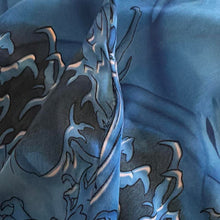 Load image into Gallery viewer, Early 00's Identic Y2K Dolphin Ocean Water Patterned Blue Short Sleeve Shirt