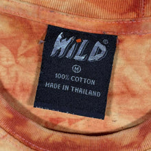 Load image into Gallery viewer, Early 00's Wild Goth Biker Skull Graphic Orange Tie Dye Cotton T-Shirt