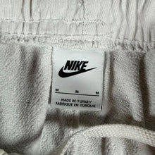Load image into Gallery viewer, Nike Joggers Mens Medium Short Light Grey Blue Embroidered Swoosh Sweatpants