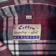 Load image into Gallery viewer, Vintage Cotton Country Club Flannel Shirt Mens XL 45/46 Red Plaid Check Grunge