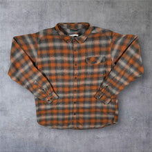 Load image into Gallery viewer, Columbia Mens XL Omni-Wick Advanced Evaporation Orange Plaid Hiking Flannel Shirt