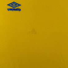 Load image into Gallery viewer, Early 00's Umbro Classic Embroidered Mini Logo Yellow Cotton Short Sleeve T-Shirt