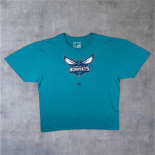 Load image into Gallery viewer, Adidas NBA Charlotte Hornets Basketball Logo Graphic Blue Cotton Short Sleeve T-Shirt