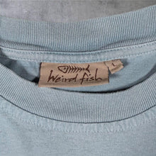 Load image into Gallery viewer, Early 00's Weird Fish "Fishin' Impossible" Faded Blue Graphic Cotton T-Shirt