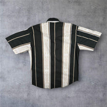Load image into Gallery viewer, Vintage 90s Wrangler Western Shirt L Aztec Southwestern Stripe Short Sleeve