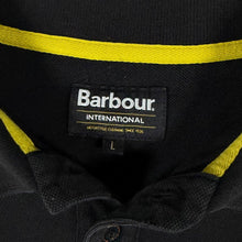 Load image into Gallery viewer, Barbour International Classic Basic Black Short Sleeve Cotton Polo Shirt