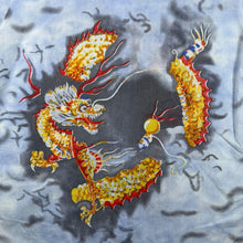 Load image into Gallery viewer, Early 00's Bifan Goth Y2K Traditional Dragon Pattern Light Blue Short Sleeve Shirt