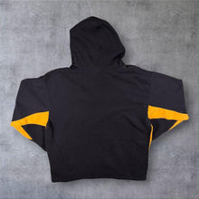 Load image into Gallery viewer, NFL Team Apparel Pittsburgh Steelers Football Spellout Graphic Black Hoodie
