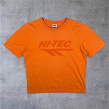 Load image into Gallery viewer, Hi-Tec Classic Big Logo Spellout Graphic Orange Cotton Short Sleeve T-Shirt
