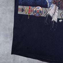 Load image into Gallery viewer, Vintage Jackson Hole "Wyoming" (1994) Native American Wolf Tourist Navy Blue T-Shirt
