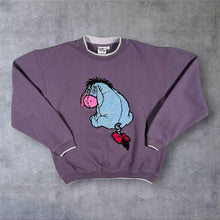 Load image into Gallery viewer, Vintage Disney Store Eeyore Sweatshirt Purple Womens M Winnie Pooh Crewneck
