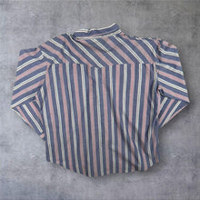 Load image into Gallery viewer, Vintage Western Shirt XXL Striped Pearl Snap Cowboy Rodeo Rockabilly Long Sleeve