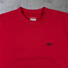 Load image into Gallery viewer, Reebok Classic Embroidered Mini Logo Short Sleeve Red Cotton T-Shirt