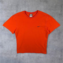 Load image into Gallery viewer, 00's Nike Classic Embroidered Mini Swoosh Logo Orange Short Sleeve Cotton T-Shirt