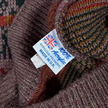 Load image into Gallery viewer, Vintage Gaucho by Freight Fair Isle Knit Jumper M L 90s Red-Brown Made in UK