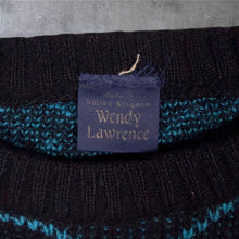 Load image into Gallery viewer, Vintage Wendy Lawrence Wool Jumper XL Fair Isle Geometric 80s 90s Knit Sweater