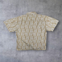 Load image into Gallery viewer, Vintage Surfing Hawaiian Floral Pattern Beige Polyester Short Sleeve Shirt