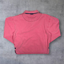Load image into Gallery viewer, Vintage DEAL Mini Pocket Logo Washed Red-Pink Long Sleeve 1/4 Button Smock Shirt