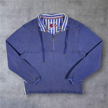 Load image into Gallery viewer, Vintage D.E.A.L. AS240 Smock Pullover M Blue Quarter Zip 90s Y2K Heavyweight