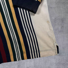 Load image into Gallery viewer, Vintage Nautica Bold Multi Striped Cotton Long Sleeve Polo Shirt