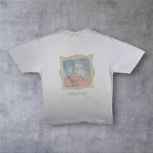 Load image into Gallery viewer, Vintage Weird Fish Parody Cartoon Graphic Faded Grey Distressed Cotton T-Shirt