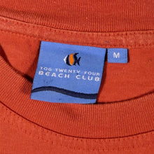 Load image into Gallery viewer, Early 00's Tog 24 Beach Club "Lifeguard" Surfer Graphic Orange Cotton T-Shirt