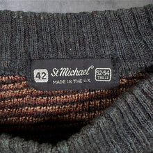 Load image into Gallery viewer, Vintage St Michael M&S Wool Blend Fair Isle Knit Jumper Blue-Grey 90s Large 42
