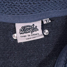 Load image into Gallery viewer, Weird Fish Embroidered Mini Logo Classic Blue Macaroni Knit 1/4 Zip Sweatshirt