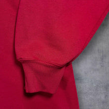 Load image into Gallery viewer, Vintage 90’s Dash Embroidered Pocket Motif Collared Red Sweatshirt