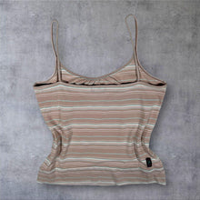 Load image into Gallery viewer, Early 00's Y2K Mambo Surfer Skater Striped Spaghetti Strap Cami Vest Top
