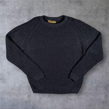 Load image into Gallery viewer, P.G. Field Mens Jumper XL Charcoal Chunky Fisherman Knit Country Crew Neck